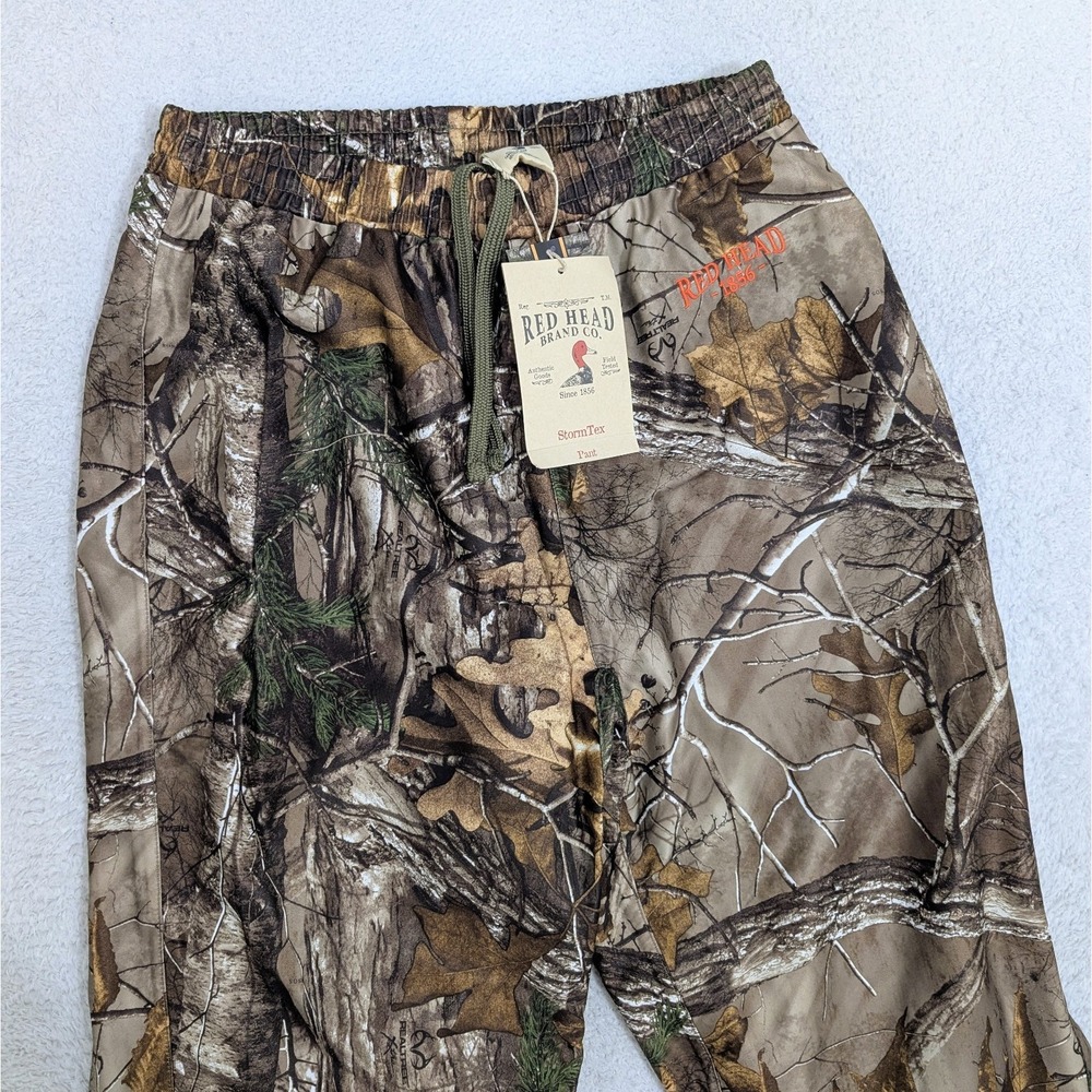 NEW Redhead Stormtex Rainwear Camouflage Pants Size Medium Hunting Zip Ankle $60